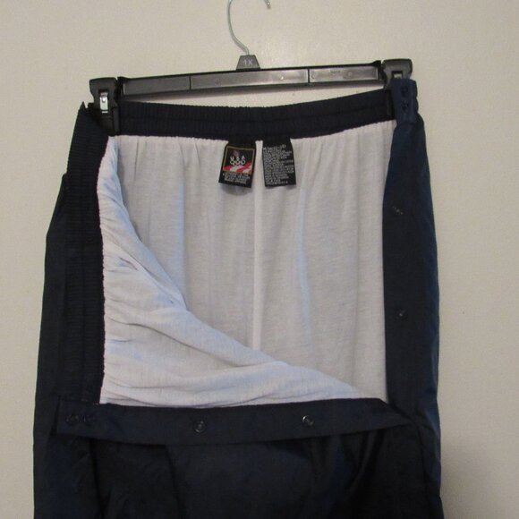 VTG USA Olympic Warm Up Pants Mens Sz M (32-34) Black Tearaway Windbreaker Lined - Picture 1 of 7
